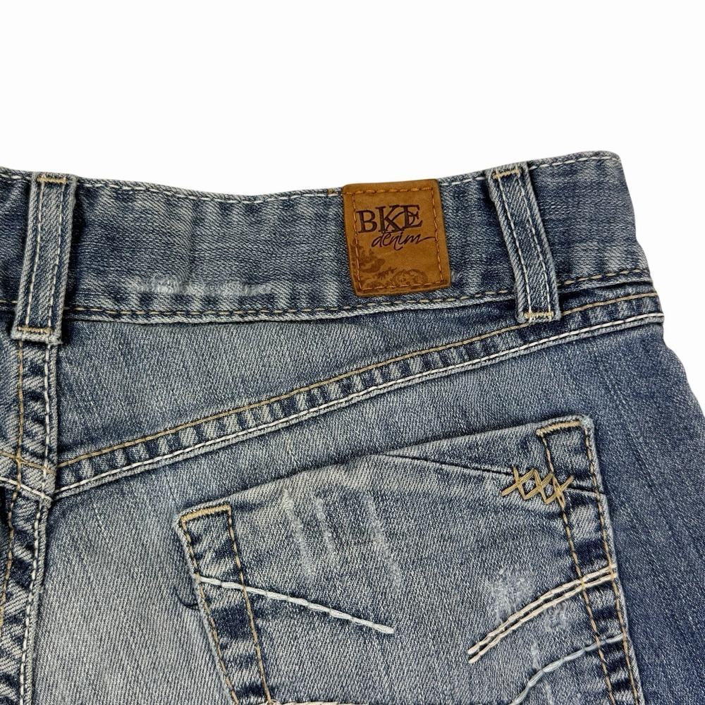 Y2K Buckle BKE‎ Culture Low Rise Stretch Jean Shorts Size 29 Style BKL1529 Booty - Picture 3 of 8